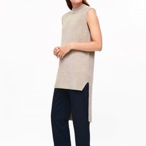 COS Wool Sleeveless Ribbed Knit Sweater